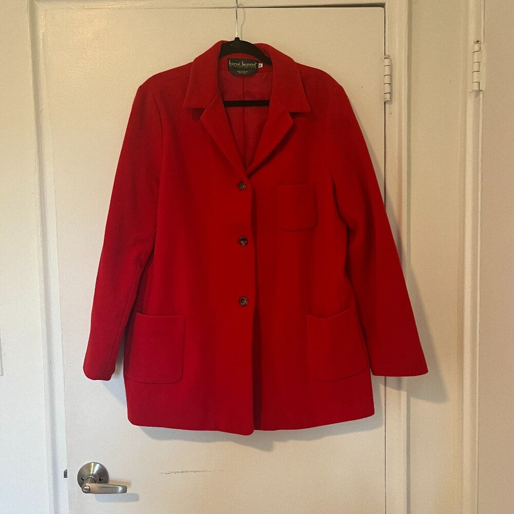 VINTAGE Harve Benard Red Pea Coat